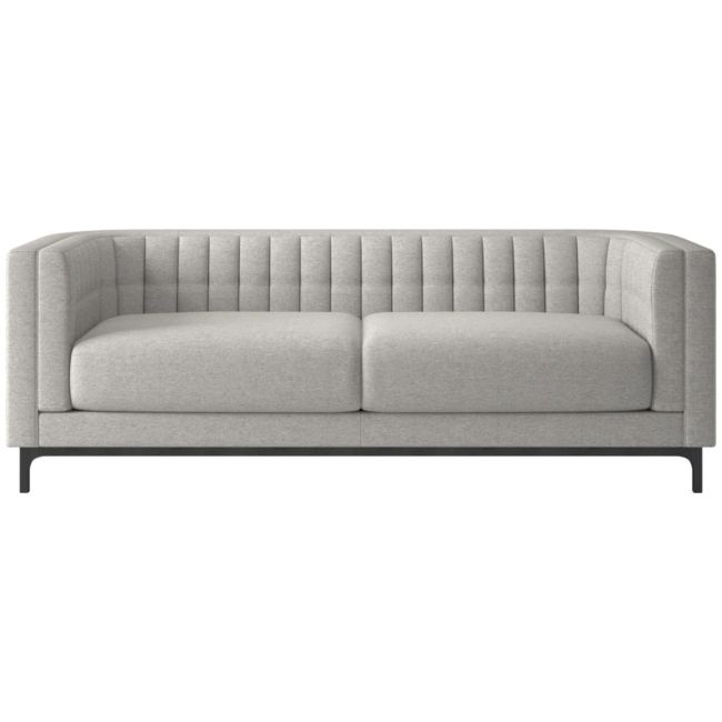 Ambroise 80" Hatch Platinum Sofa - Image 0