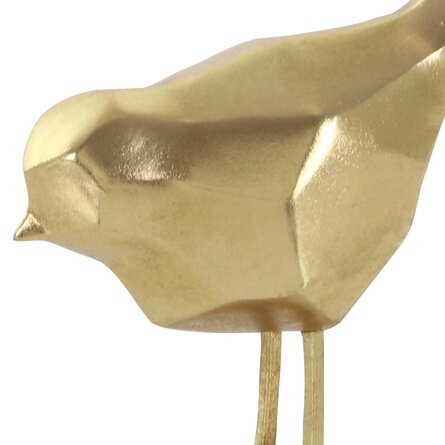 Glam Polystone Faceted Bird 2 Piece Sculpture Set - Image 4