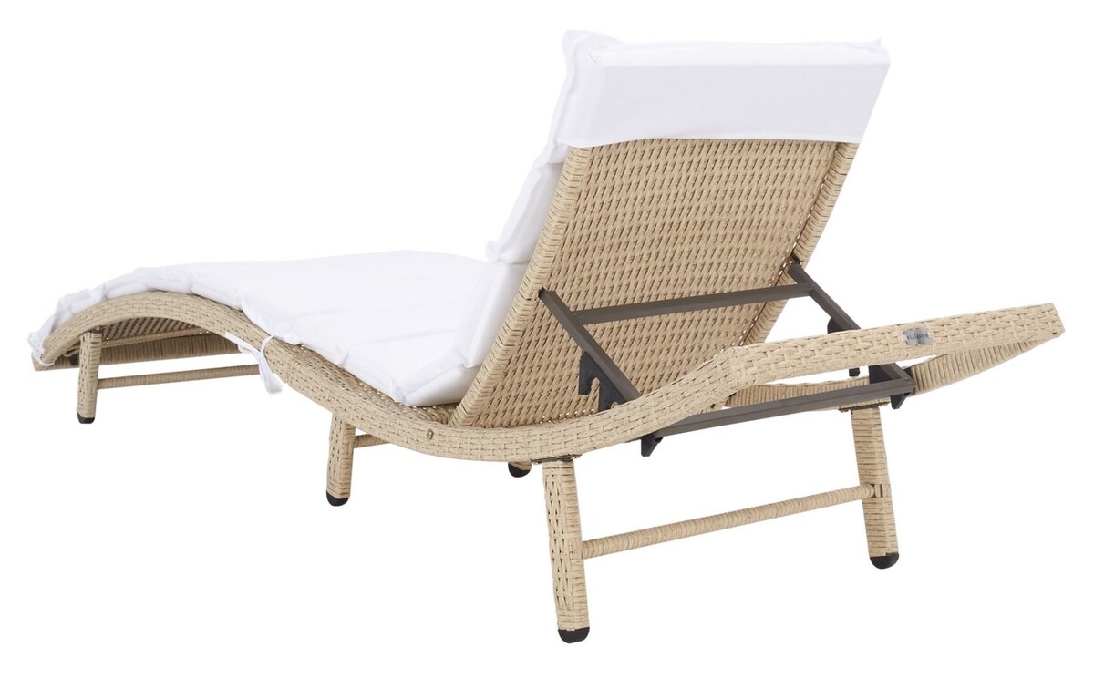 Colley Sunlounger - Beige/White - Safavieh - Image 7