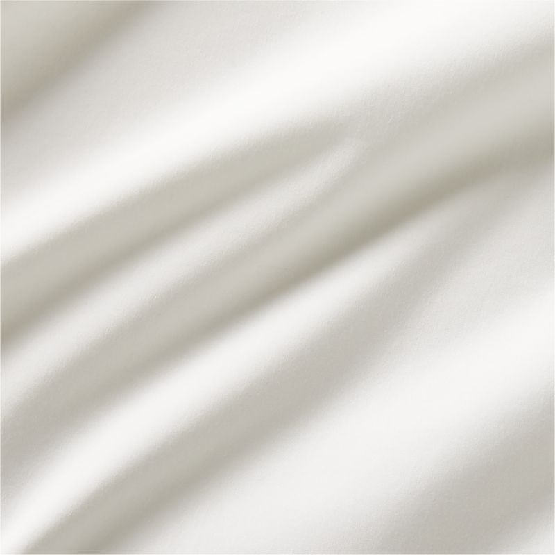 Dione Organic Cotton Washed Percale 400 Thread Count White Standard Pillowcases Set of 2 - Image 1
