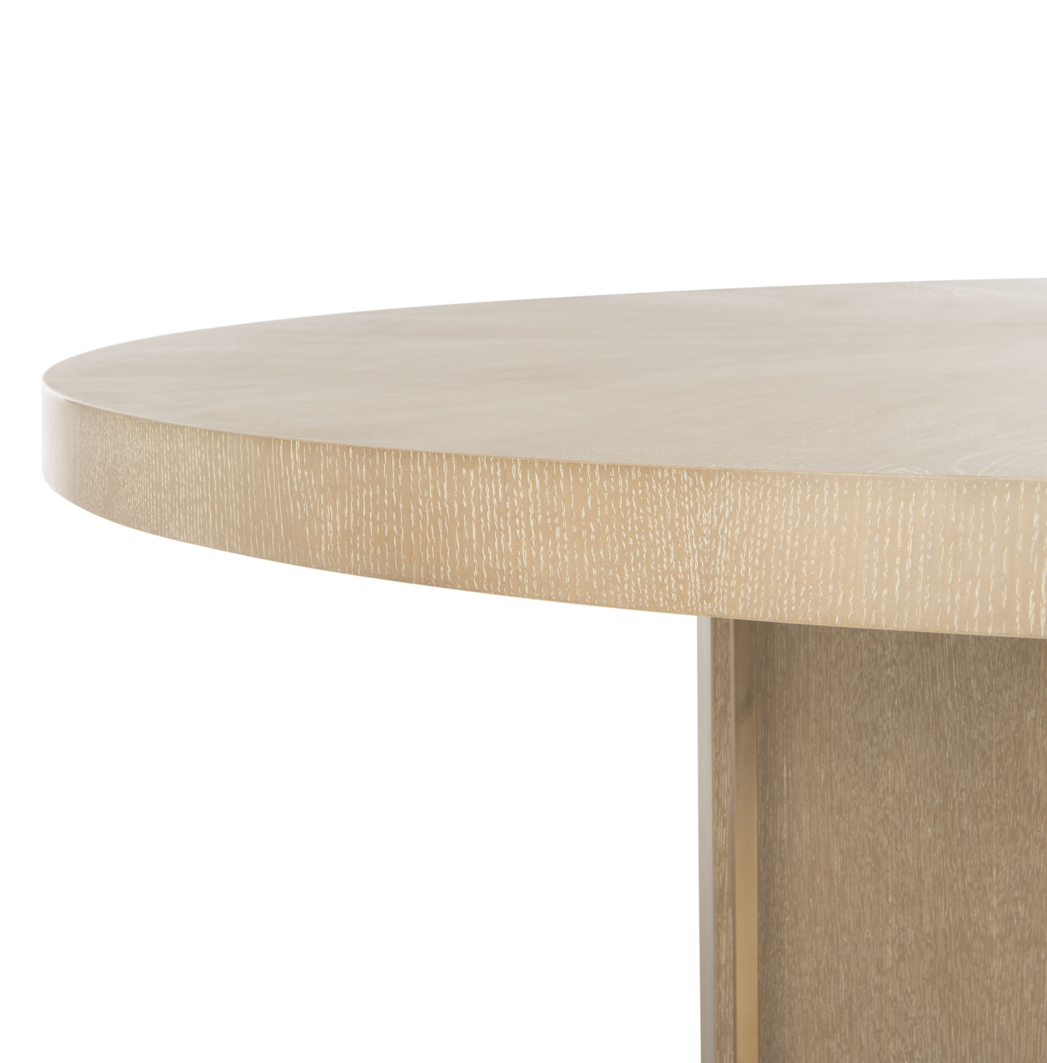 Mayla Round Dining Table - Grey Oak - Arlo Home - Image 1