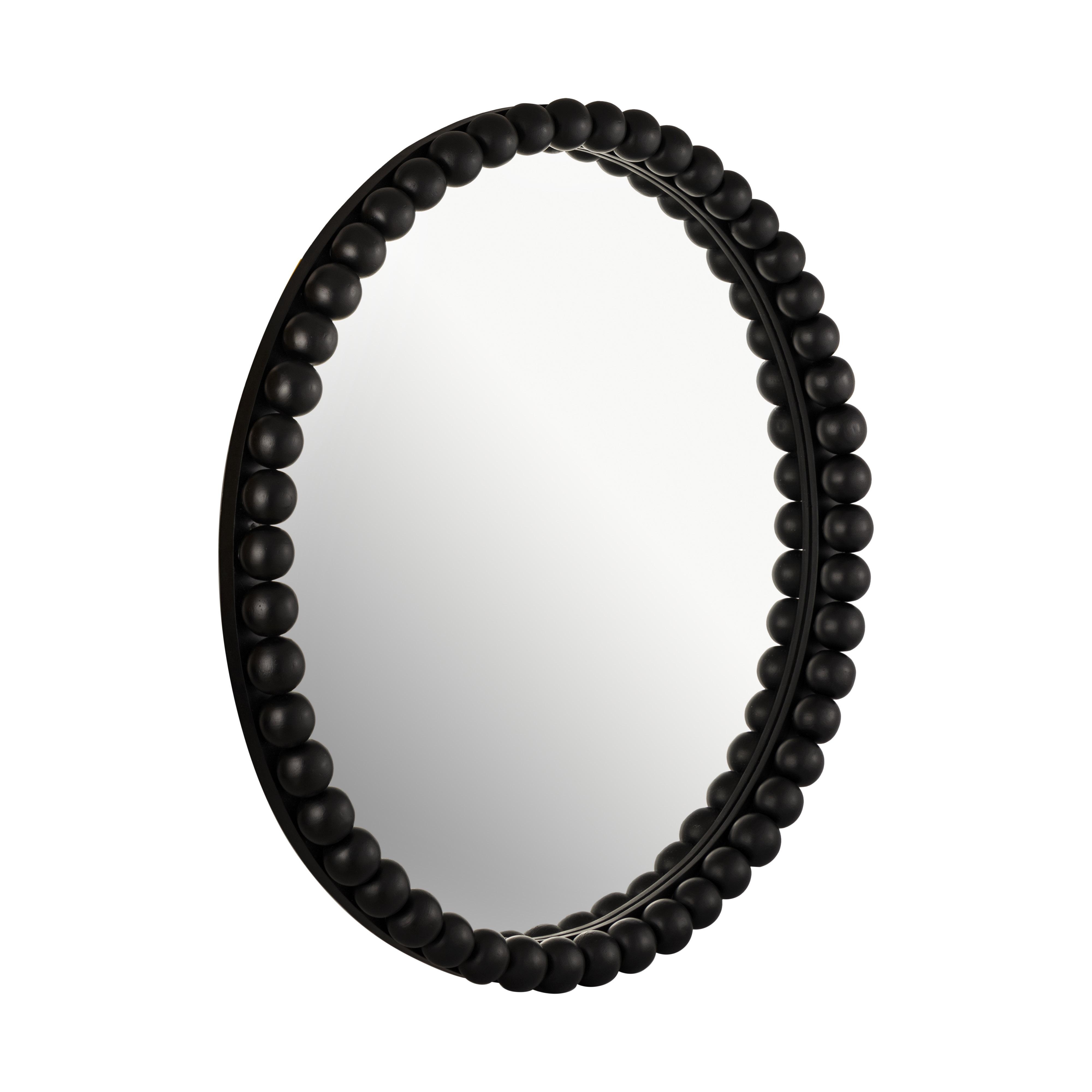 Baria Black Wooden Mirror - Image 1