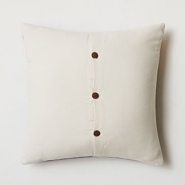 Crewel Shadow Bars Pillow Cover, Belgian Flax, 20"x20" - Image 3