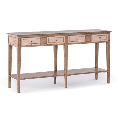 Kaddie 60.5 In. Beige Rectangle Wood Console Table - Image 0