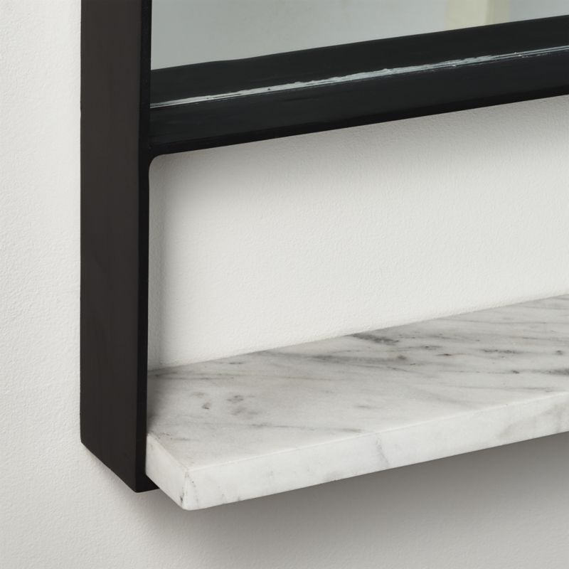 Hugh Wall Mirror with Marble Shelf 24"x36.25" - Image 1