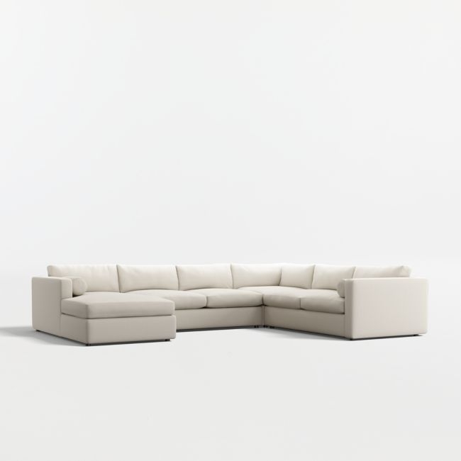 Aris Deep 4-Piece L-Shaped Sectional Sofa with Chaise Lounge - Image 0