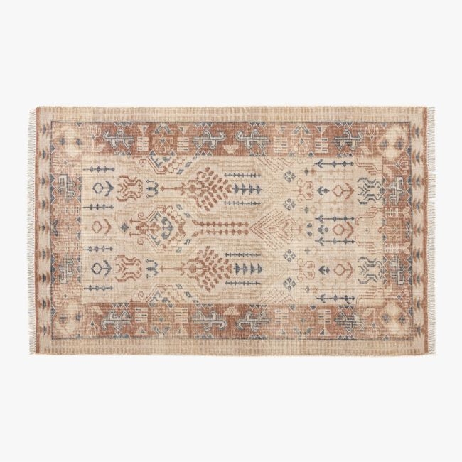 Cala Hand-Knotted Warm White New Zealand Wool Area Rug 5'x8' - Image 0
