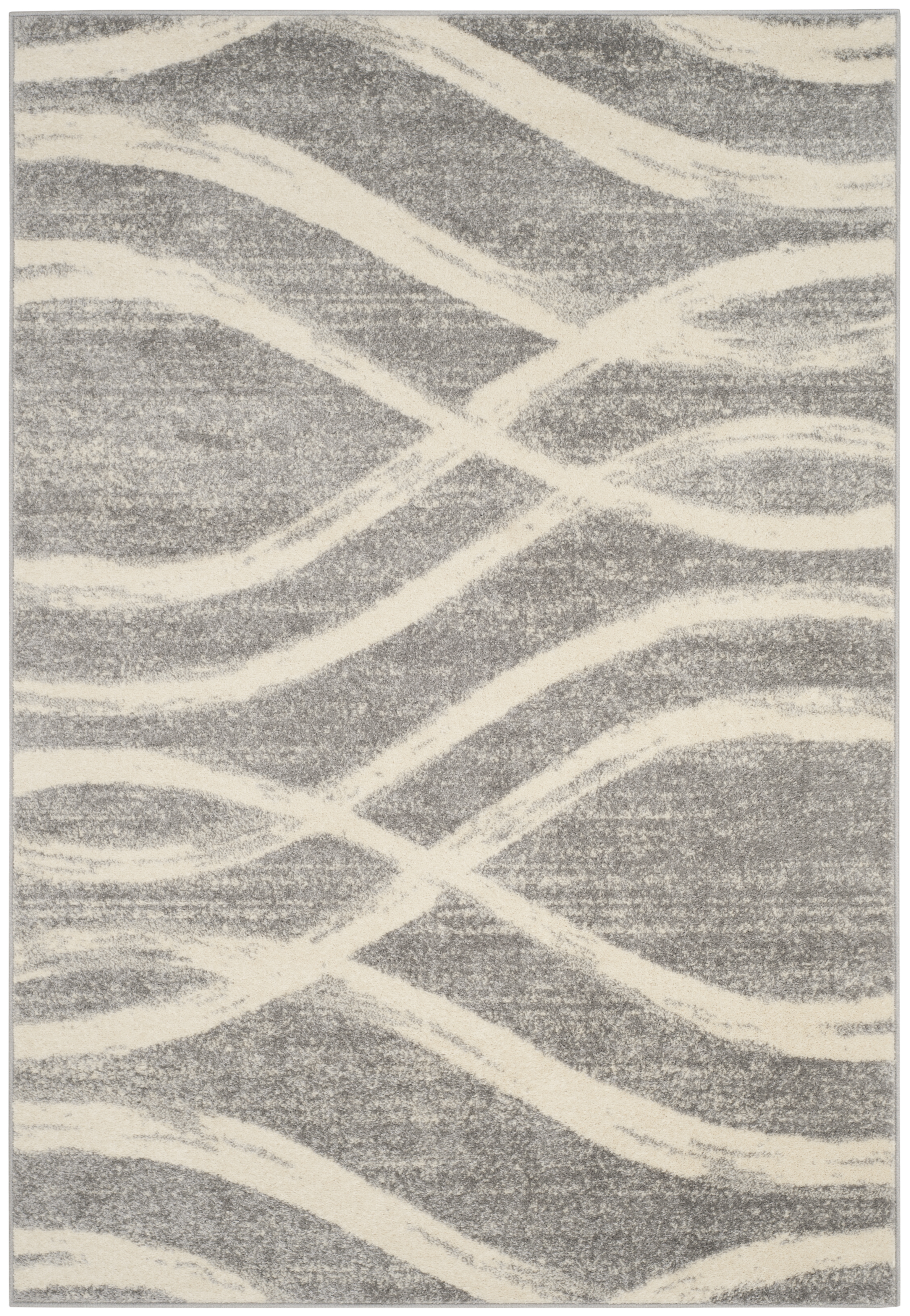 Arlo Home Woven Area Rug, ADR125B, Grey/Cream,  4' X 6' - Image 0