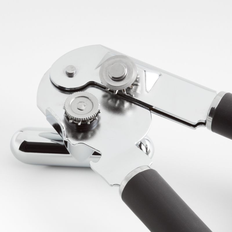 Crate & Barrel Black Soft-Touch Can Opener - Image 1