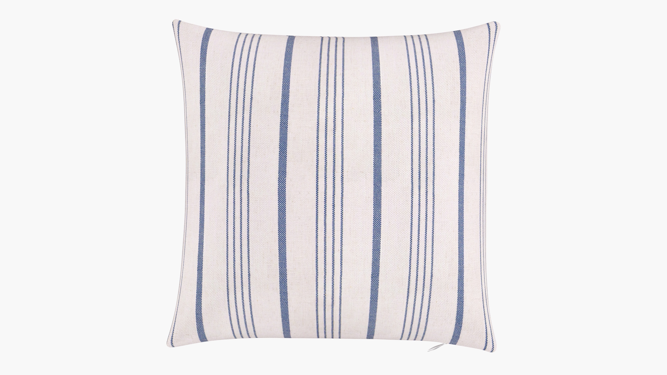 Throw Pillow 18", Blue Market Stripe, 18" x 18" - Image 0