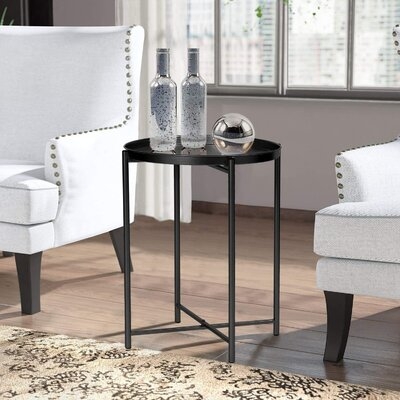 Black Round End Table - Image 0