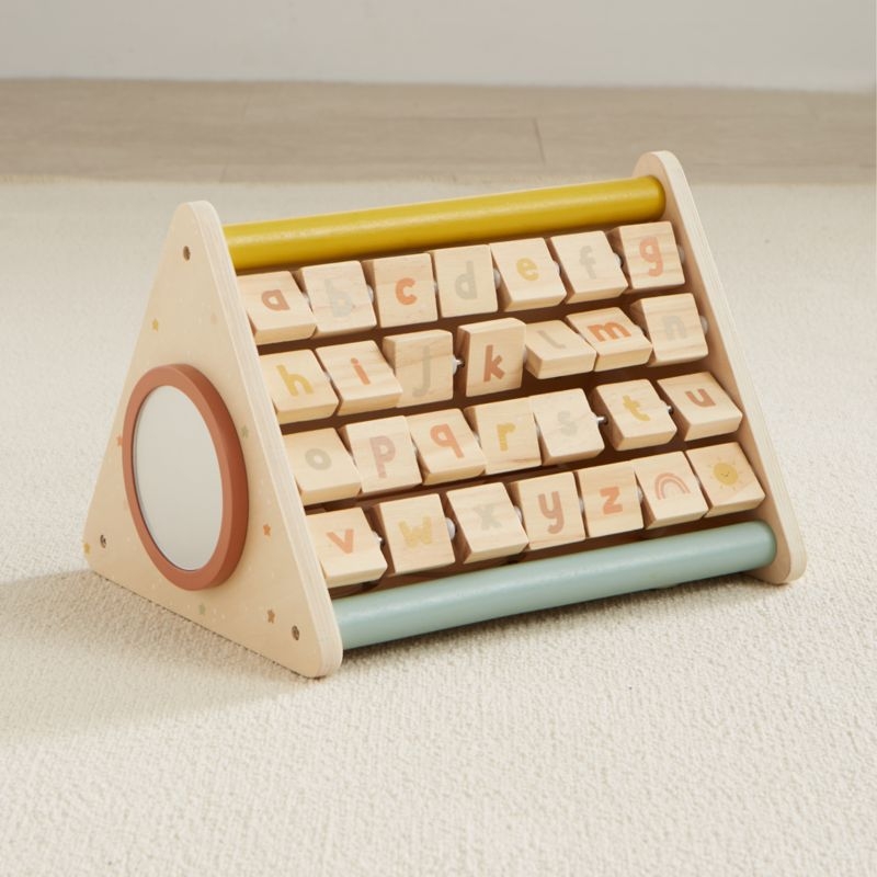 Wonder & Wise by Asweets Wooden Triangle Baby Activity Toy - Image 1