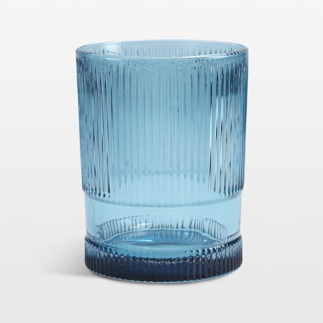 Camden 12.8-Oz. Blue Fluted Highball Glass - Image 0