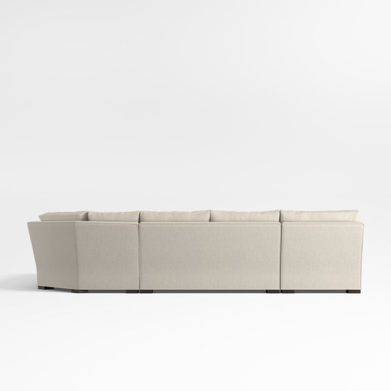 Axis 4-Piece L-Shaped Wedge Bench Sectional Sofa with Chaise Lounge - Image 3
