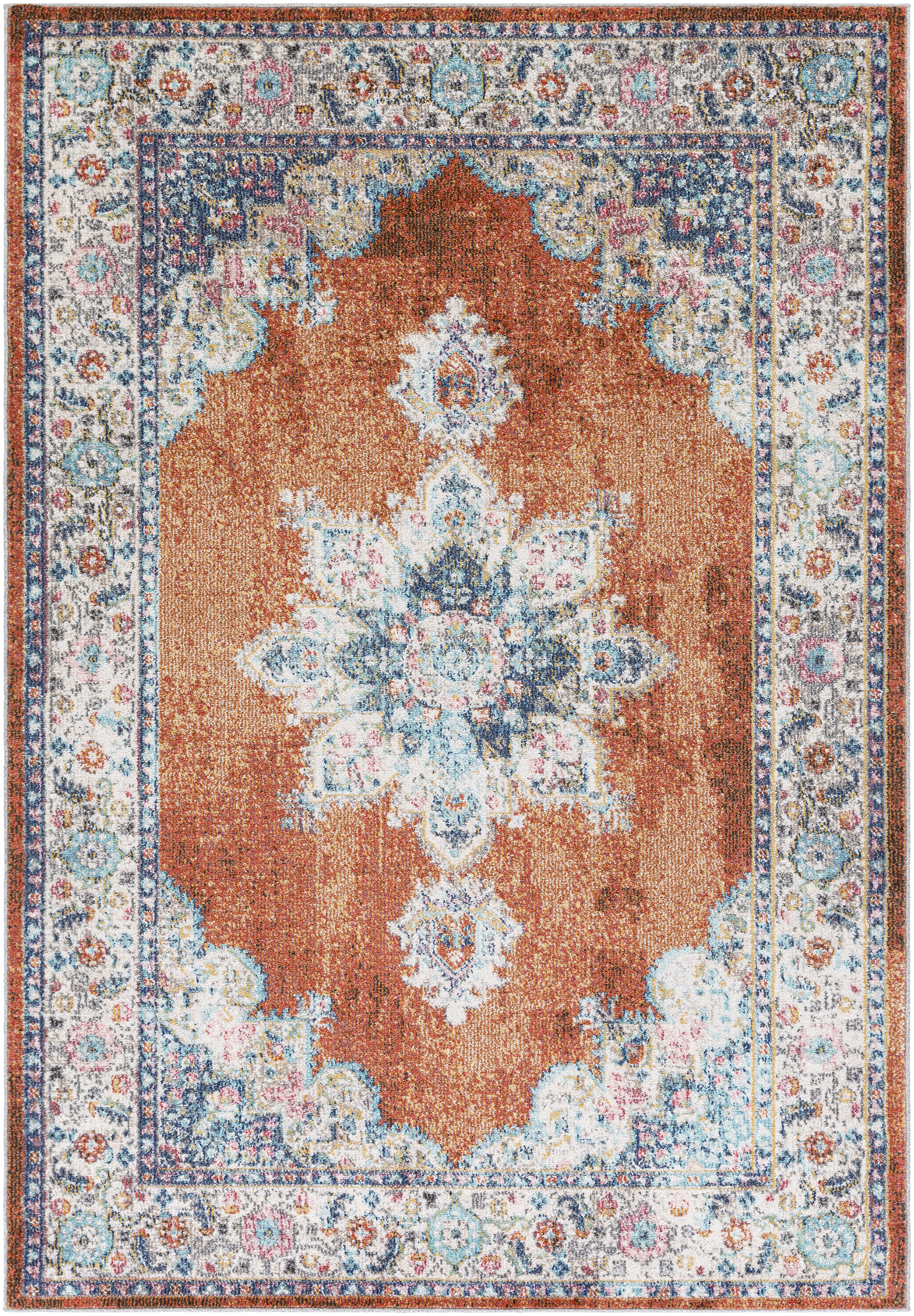 Serapi White Indoor 8'10" x 12'6" Machine Woven Rug - Image 0