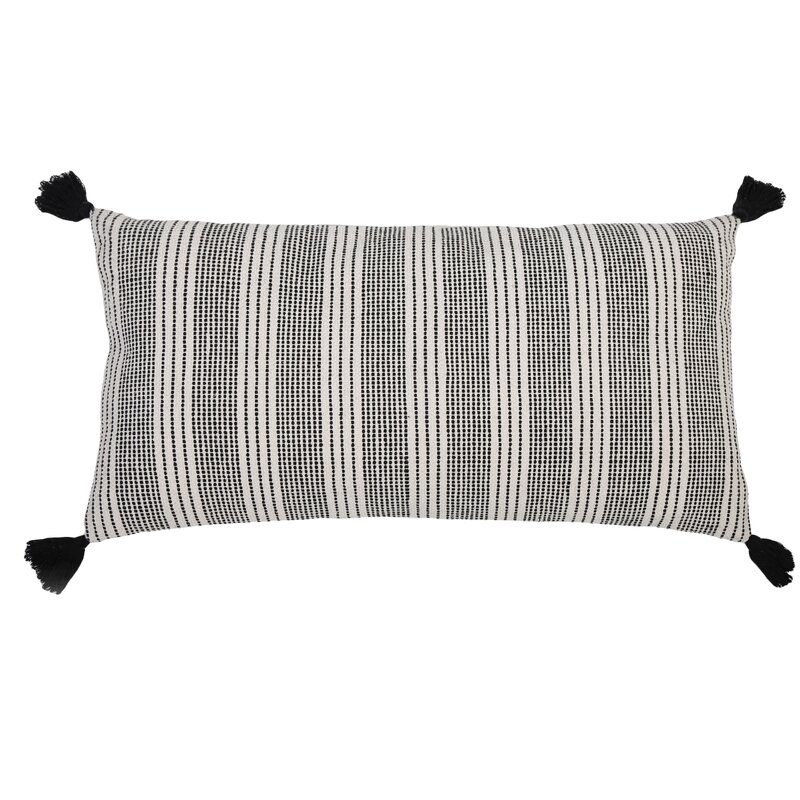 Pom Pom At Home Piper Handwoven Cotton Lumbar Pillow - Image 0