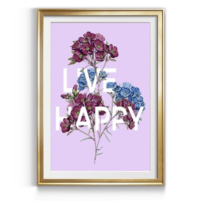 Live Happy by Kelly Donovan - Picture Frame Graphic Art Print on Paper - Image 0