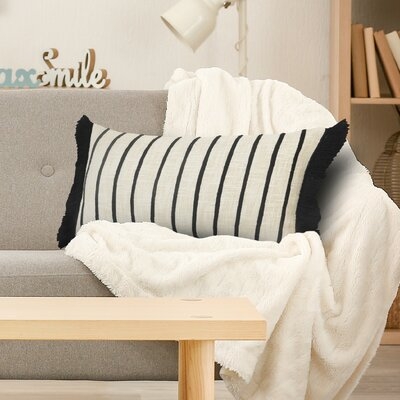 Cotton Striped Lumbar Pillow - Image 0