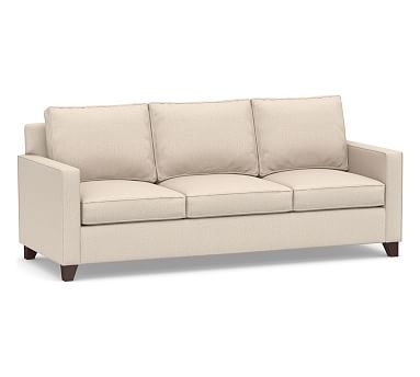 Cameron Square Arm Upholstered Side Sleeper Sofa, Polyester Wrapped Cushions, Performance Everydaylinen(TM) by Crypton(R) Home Oatmeal - Image 0