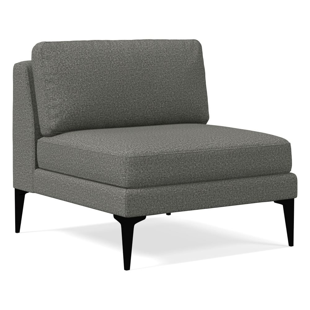 Andes Petite Armless 1 Seater, Poly, Performance Twill, Slate, Dark Pewter - Image 0