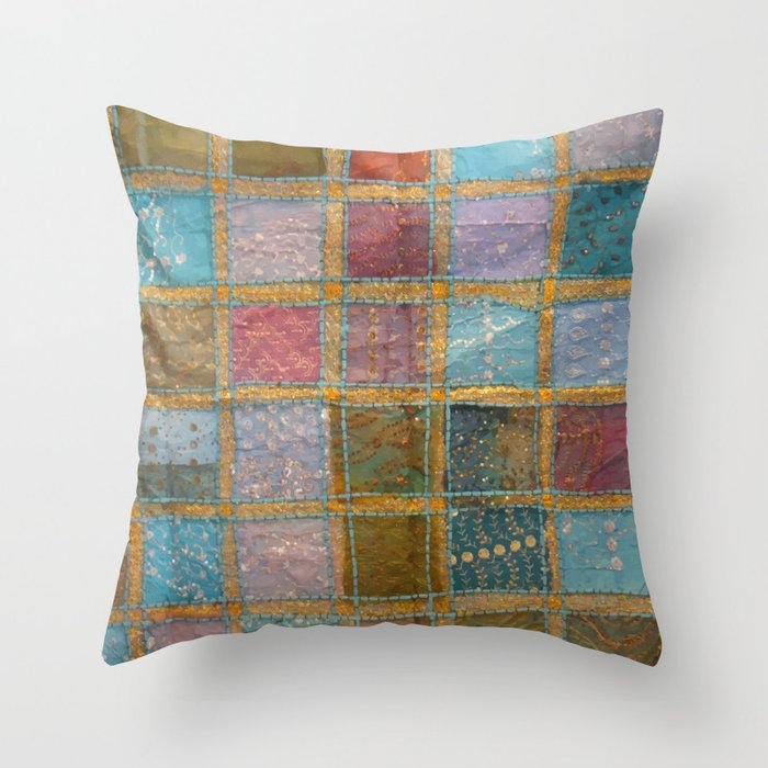 Indian Quilt Throw Pillow by 83 Oranges Free Spirits - Cover (20" x 20") With Pillow Insert - Indoor Pillow - Image 0