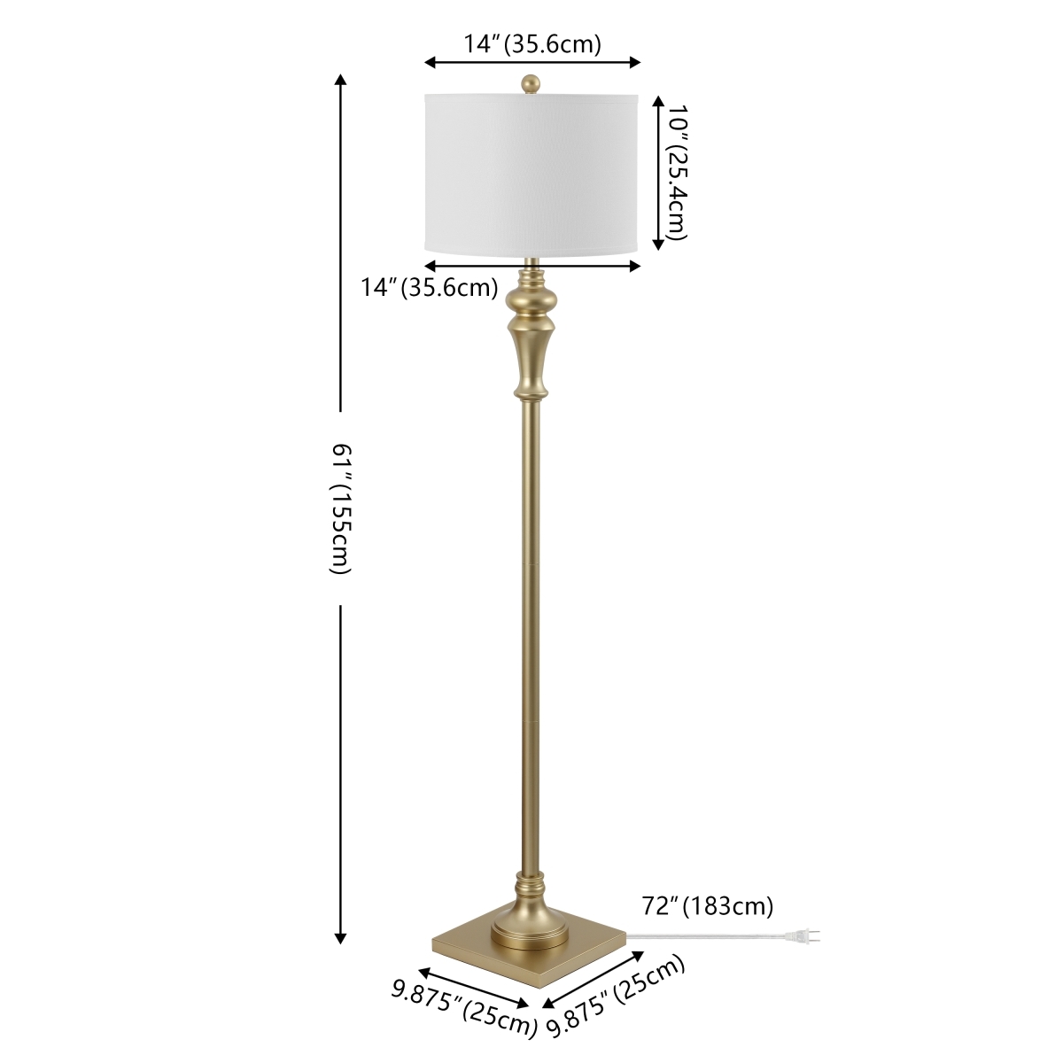 Norla Floor Lamp - Gold - Image 4