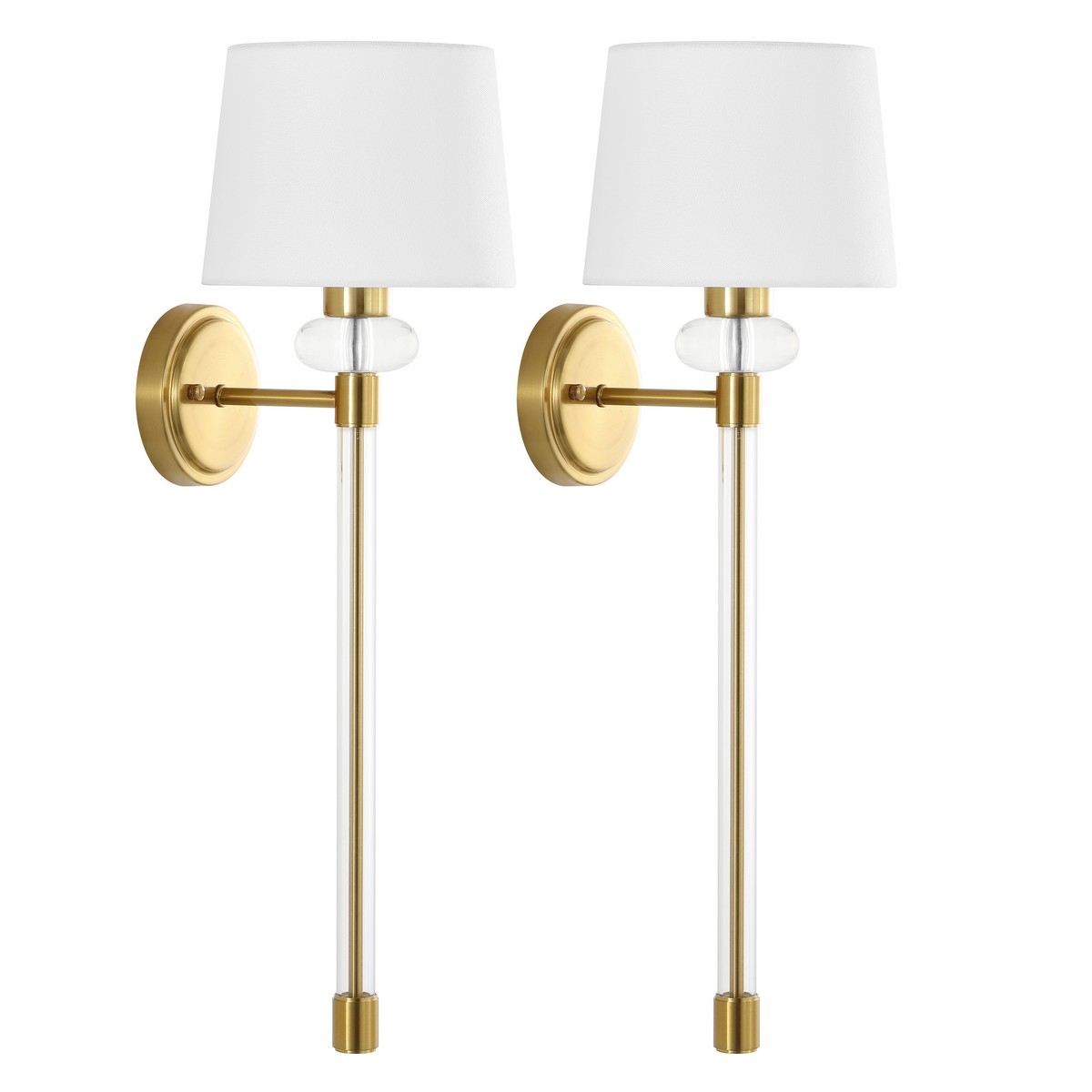 Athene 9" Wall Sconce - Brass / Clear - Safavieh - Image 3
