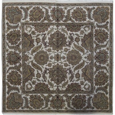 One-of-a-Kind Hand-Knotted Brown 7'11" x 8' Wool Area Rug - Image 0