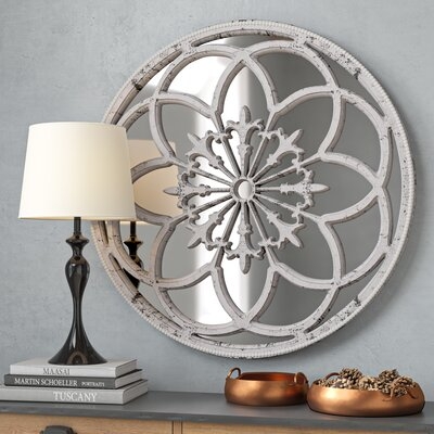 Alodie Traditional Distressed Accent Mirror - Image 0