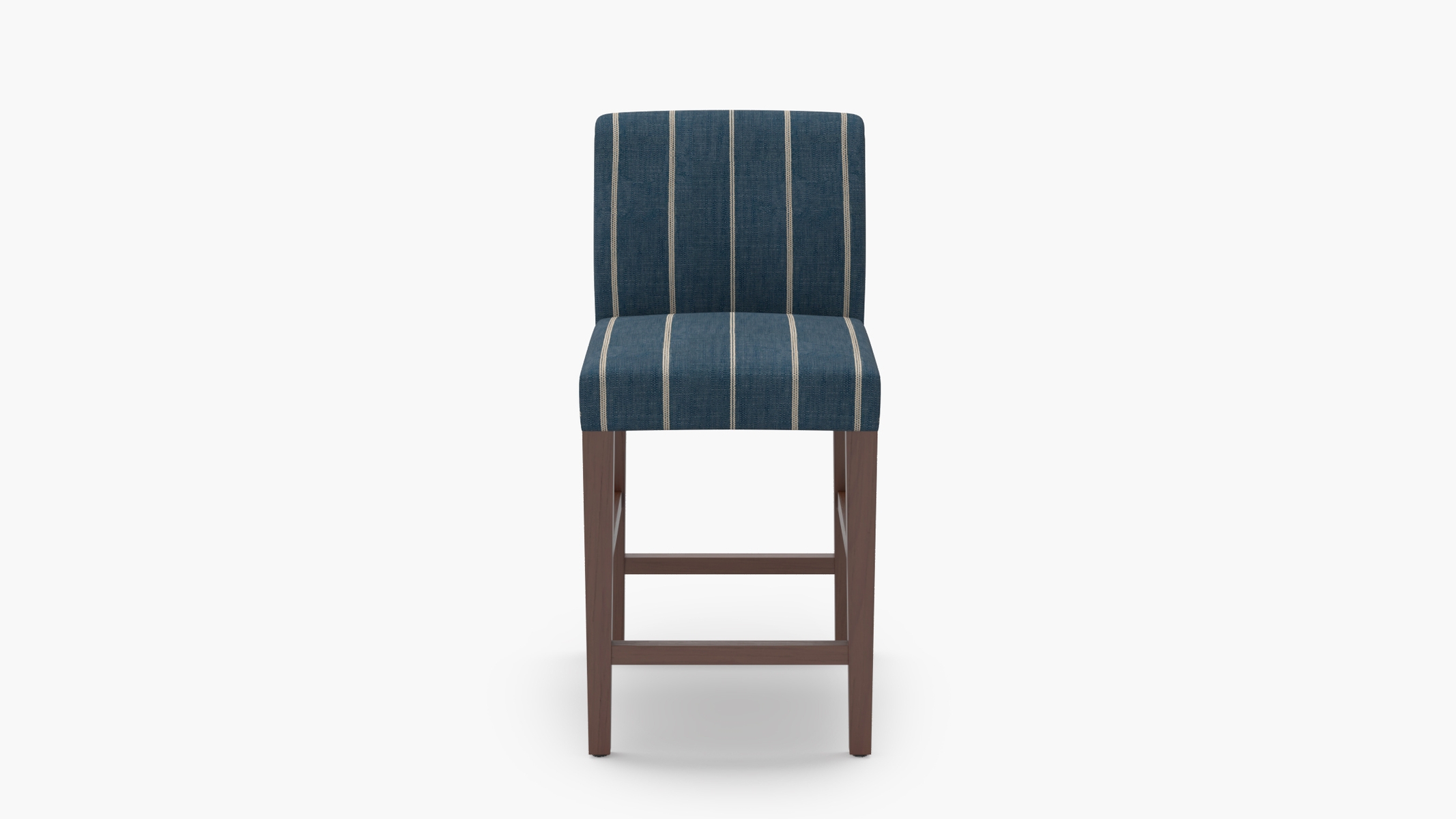 Signature Dining Counter Stool, Indigo Felix, Walnut Square Tapered Leg - Image 0
