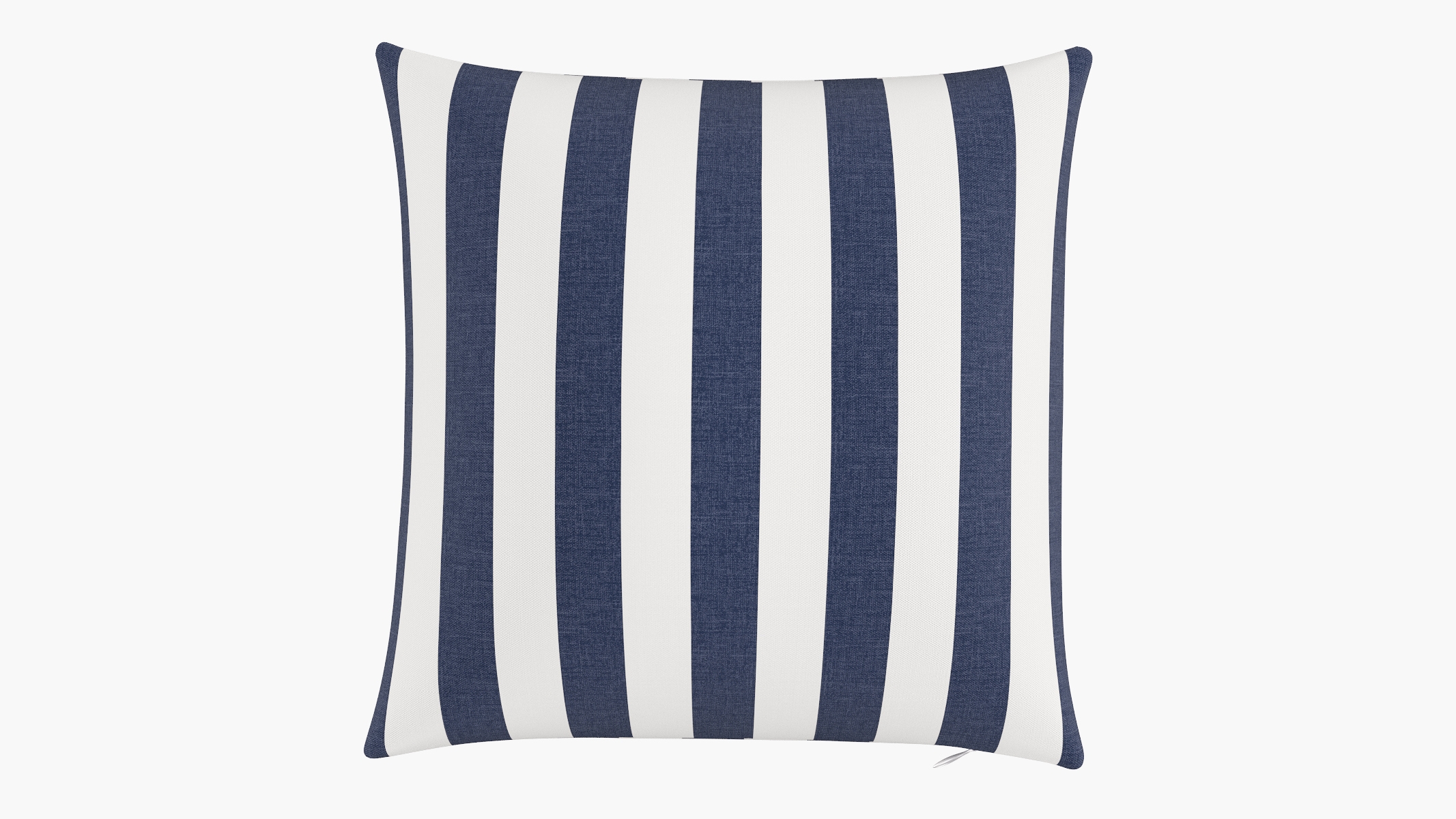 Throw Pillow 18", Navy Cabana Stripe, 18" x 18" - Image 0
