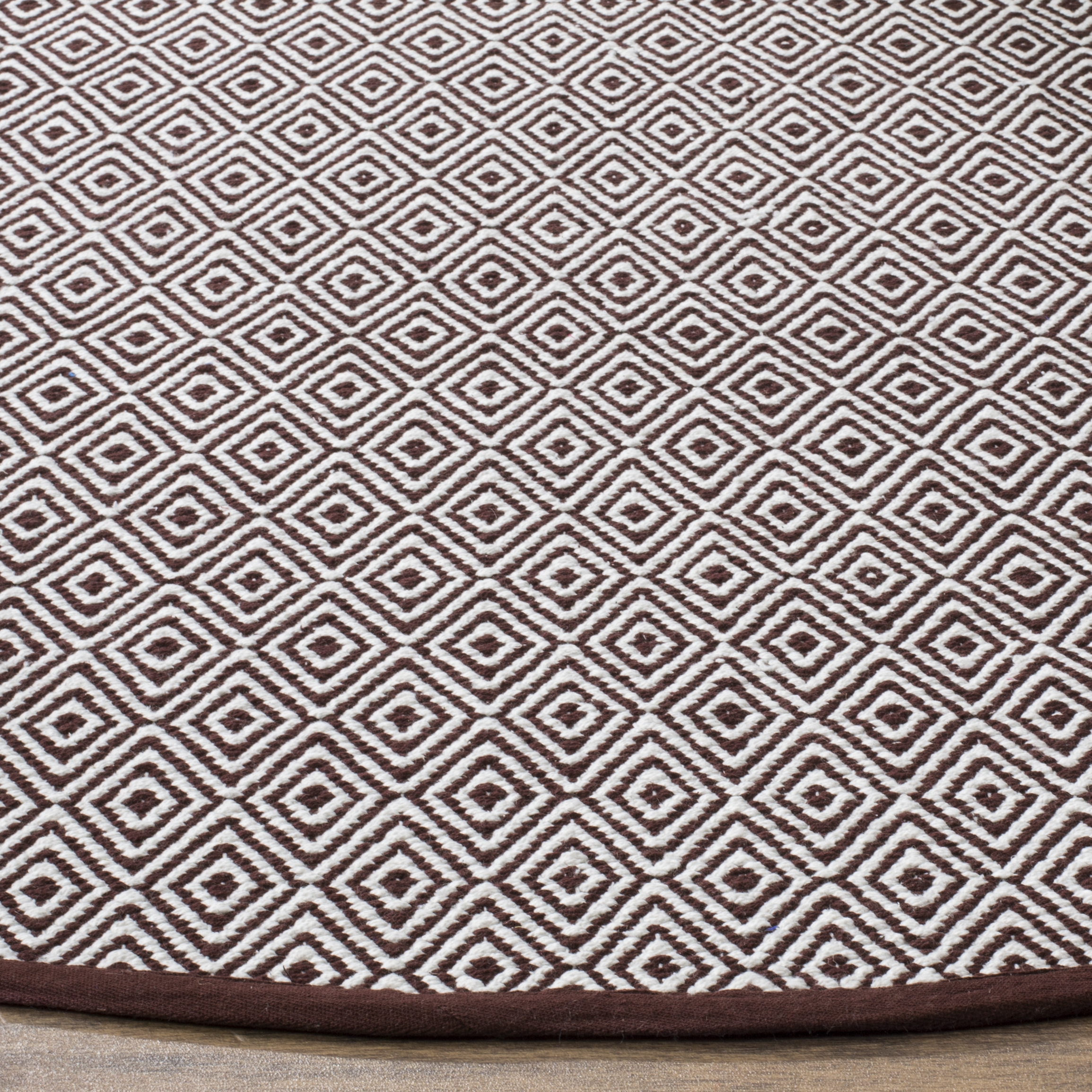 Arlo Home Hand Woven Area Rug, MTK515M, Ivory/Chocolate,  6' X 6' Round - Image 2