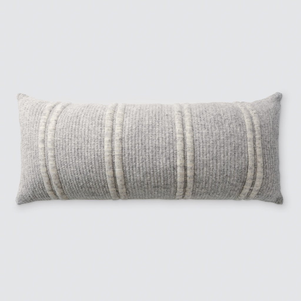 The Citizenry Contigo Lumbar Pillow | 12" x 30" | Grey - Image 0