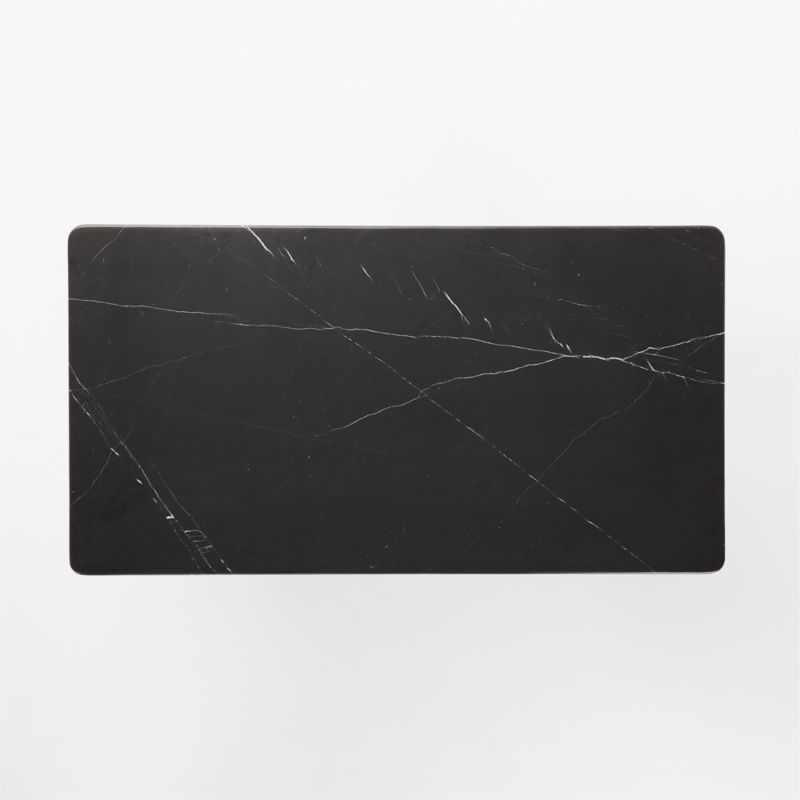Kishi 75" Rectangular Black Marble Dining Table - Image 8