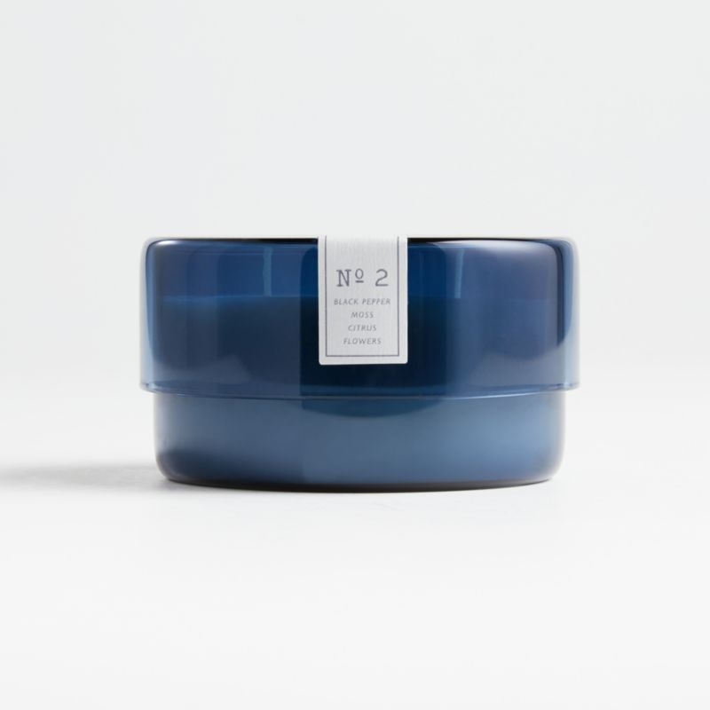 Voyager Blue Glass Candle with Lid - Image 1