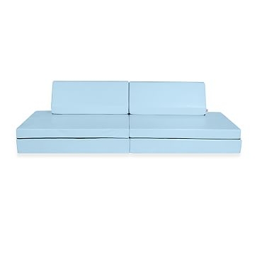 Foamnasium Blocksy Kids Couch, Gull Gray, WE Kids - Image 1