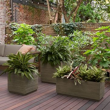Portside Outdoor Planters, Small, Weathered Gray - Image 3