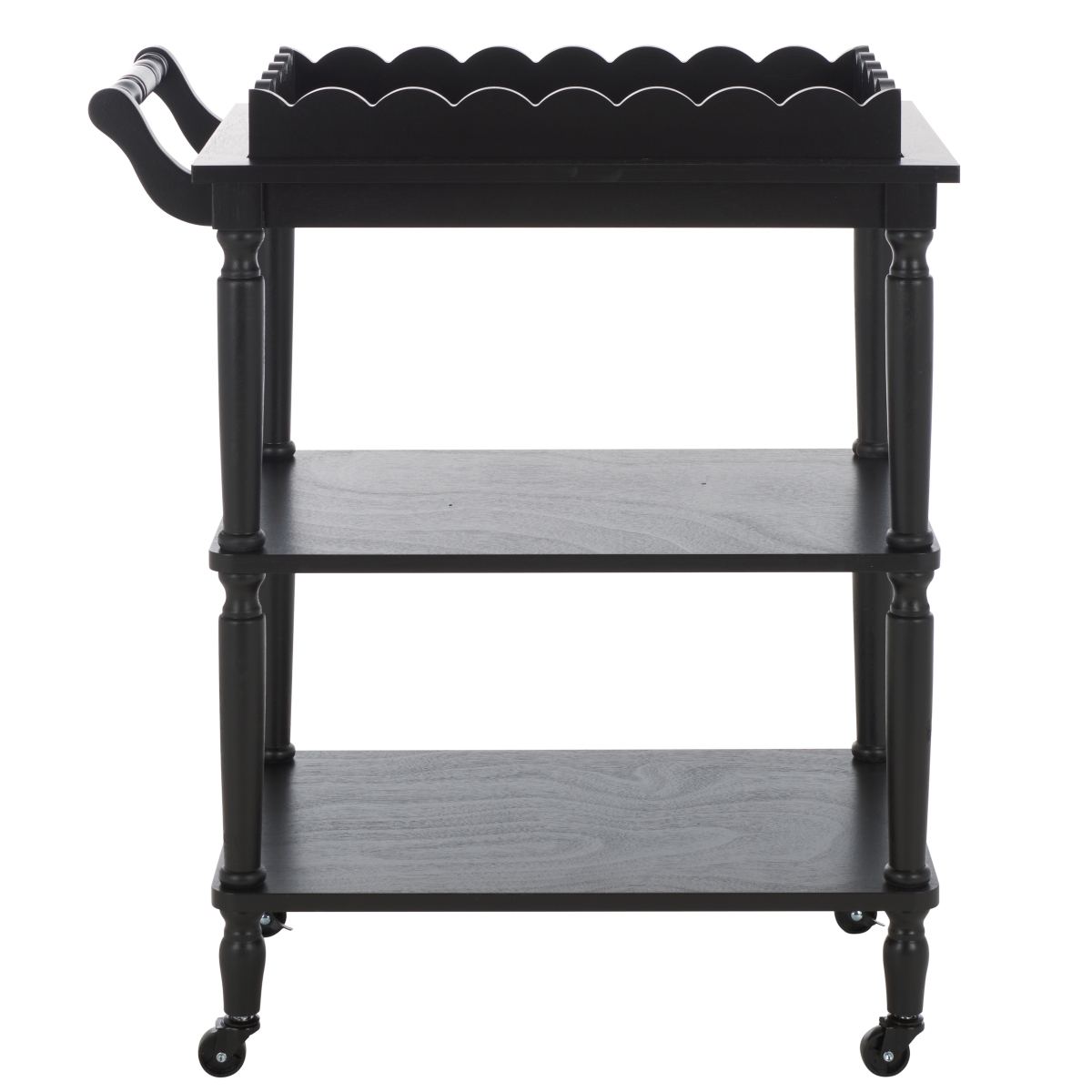 Haven 3 Tier Dining Cart - Matte Black - Image 7
