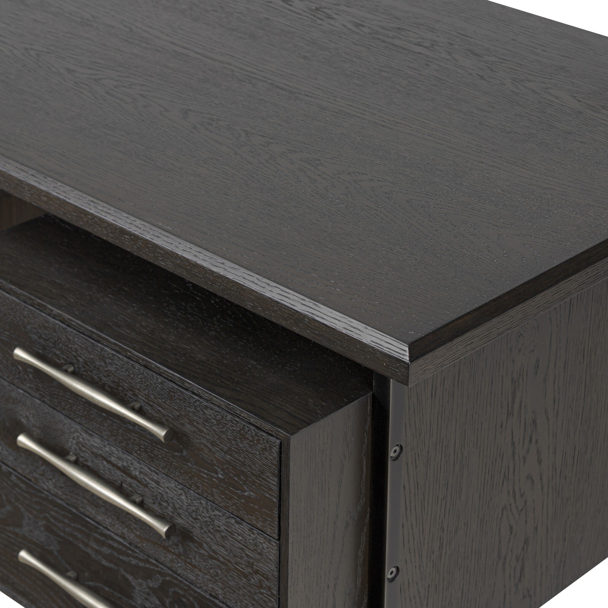 Lauren Desk - Charcoal Oak Resawn Veneer - Image 5
