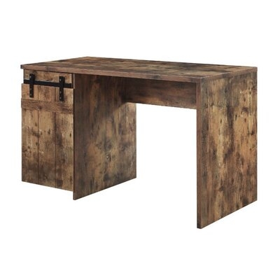 Writing Desk With Rustic Oak Finish , Brown - Image 0