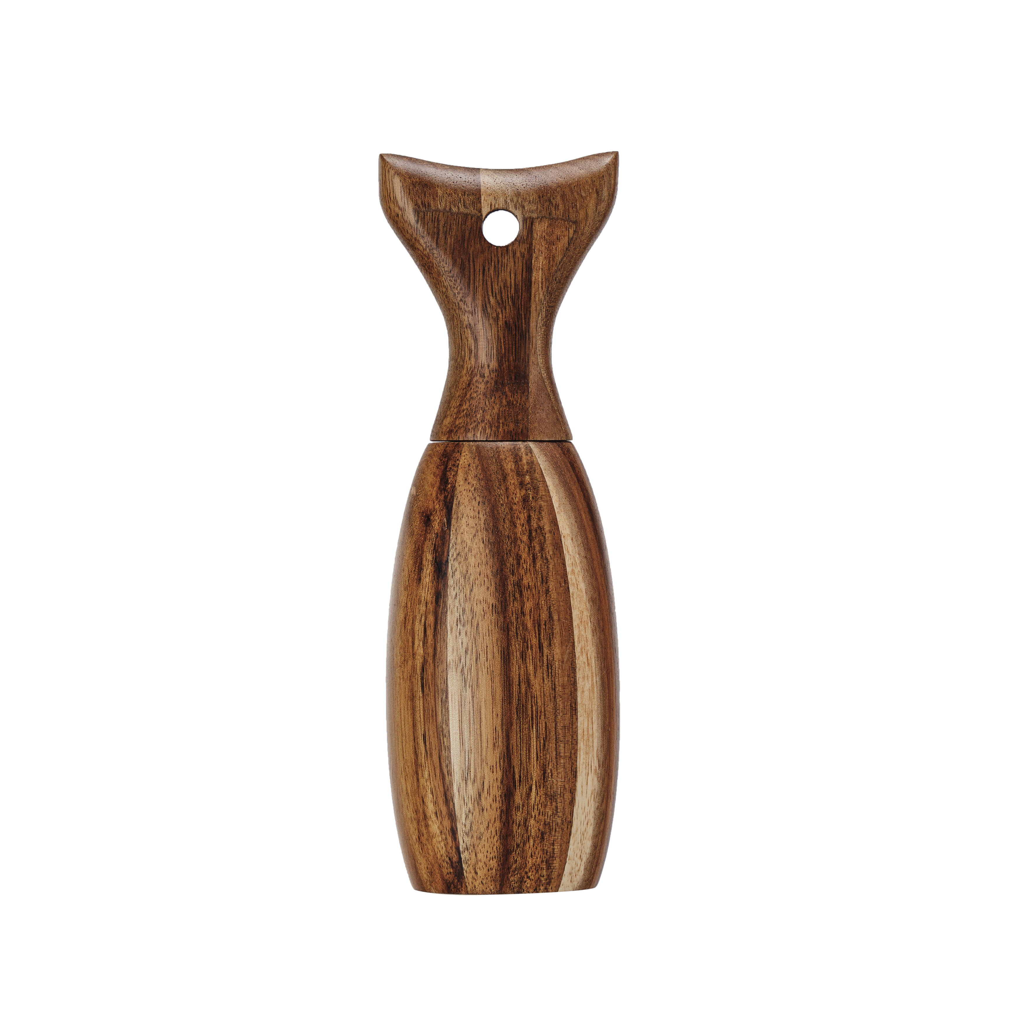 Acacia Wood Fish Tail Shaped Pepper Mill, Natural - Image 0