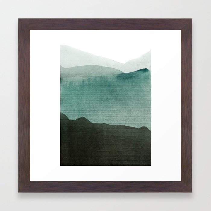 Valley's Deep And The Mountains So High Framed Art Print by Iris Lehnhardt - Conservation Walnut - X-Small 10" x 10"-12x12 - Image 0