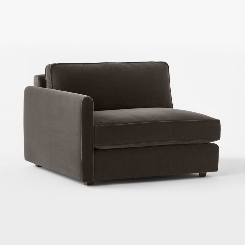Malea Charcoal Grey Performance Fabric Left-Arm Chair - Image 2