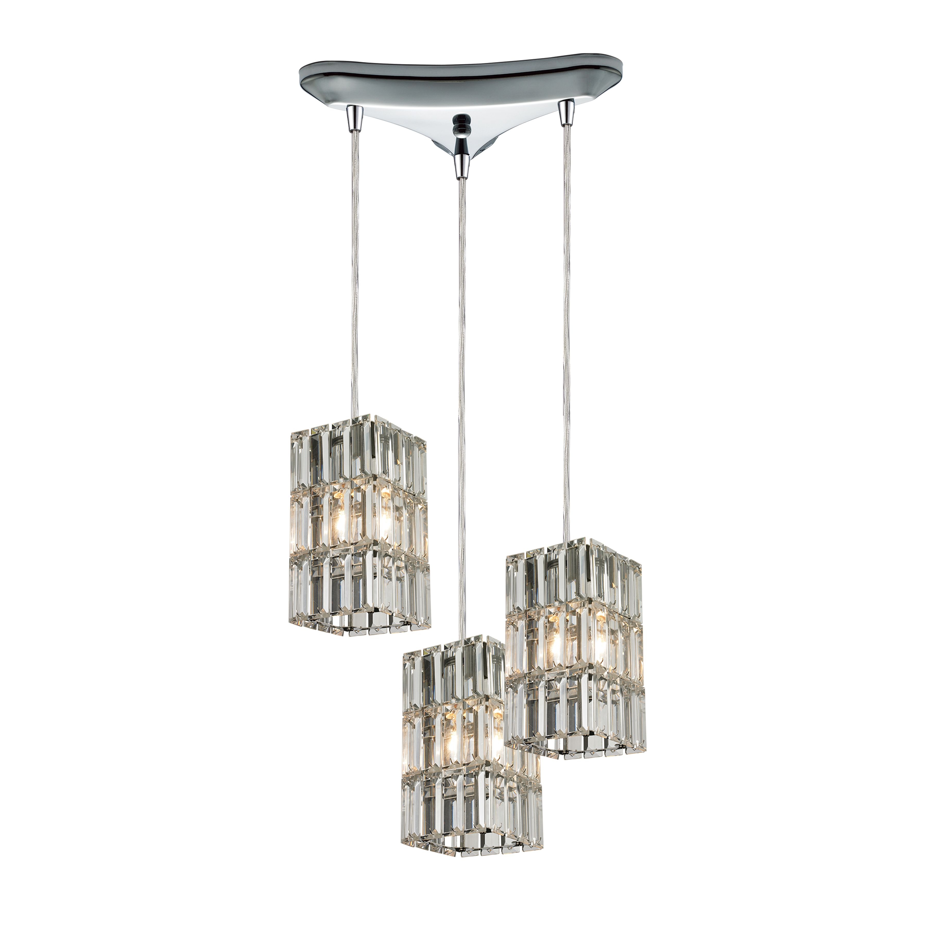 Cynthia 10'' Wide 3-Light Pendant - Polished Chrome - Image 0