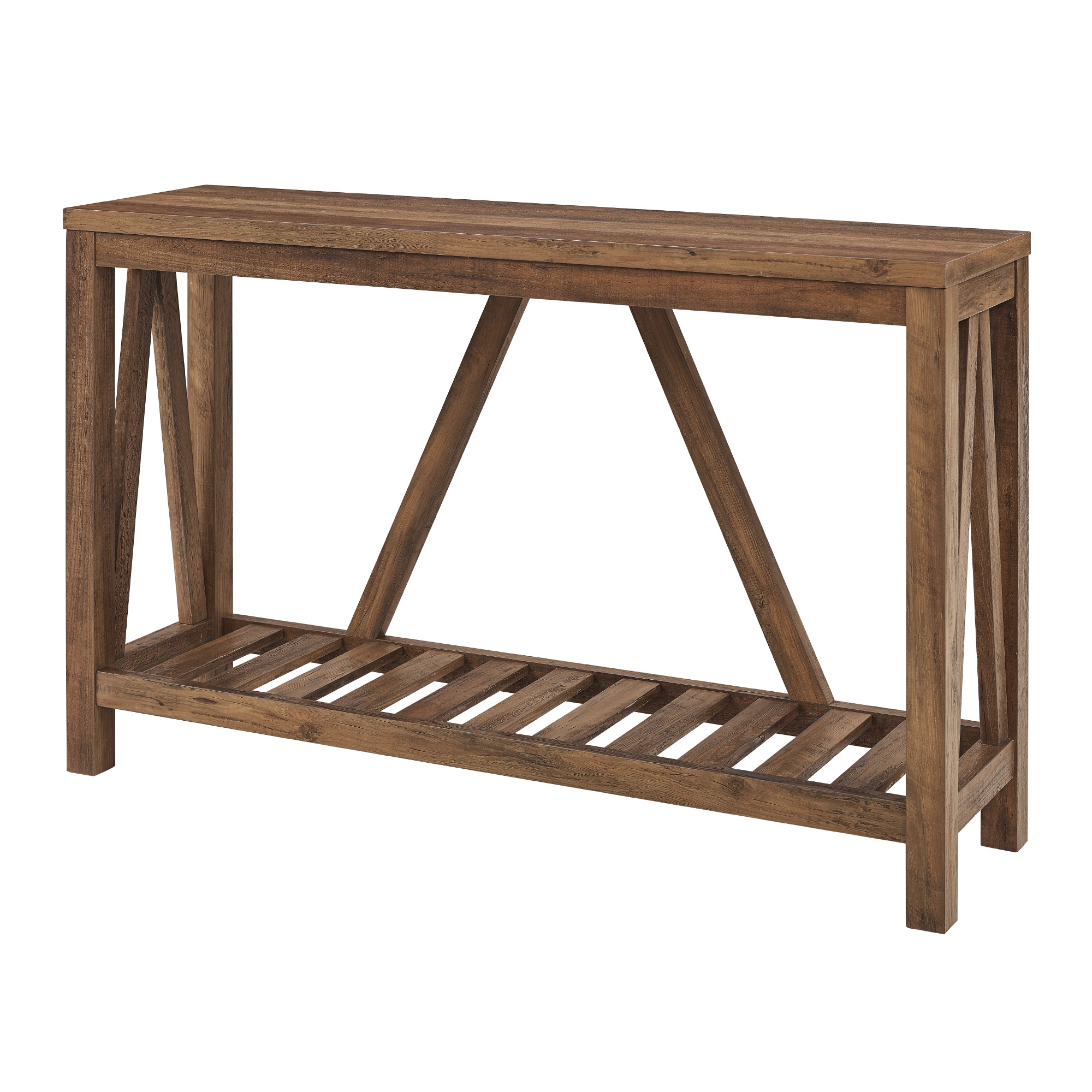 52" Rustic A Frame Entry Table - Rustic Oak - Image 2