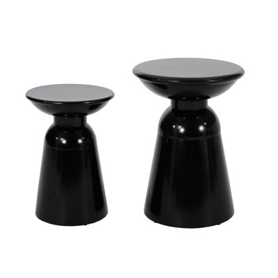 Set Of 2 Flared Design End Table, Side Table, Sofa End Table - Image 0