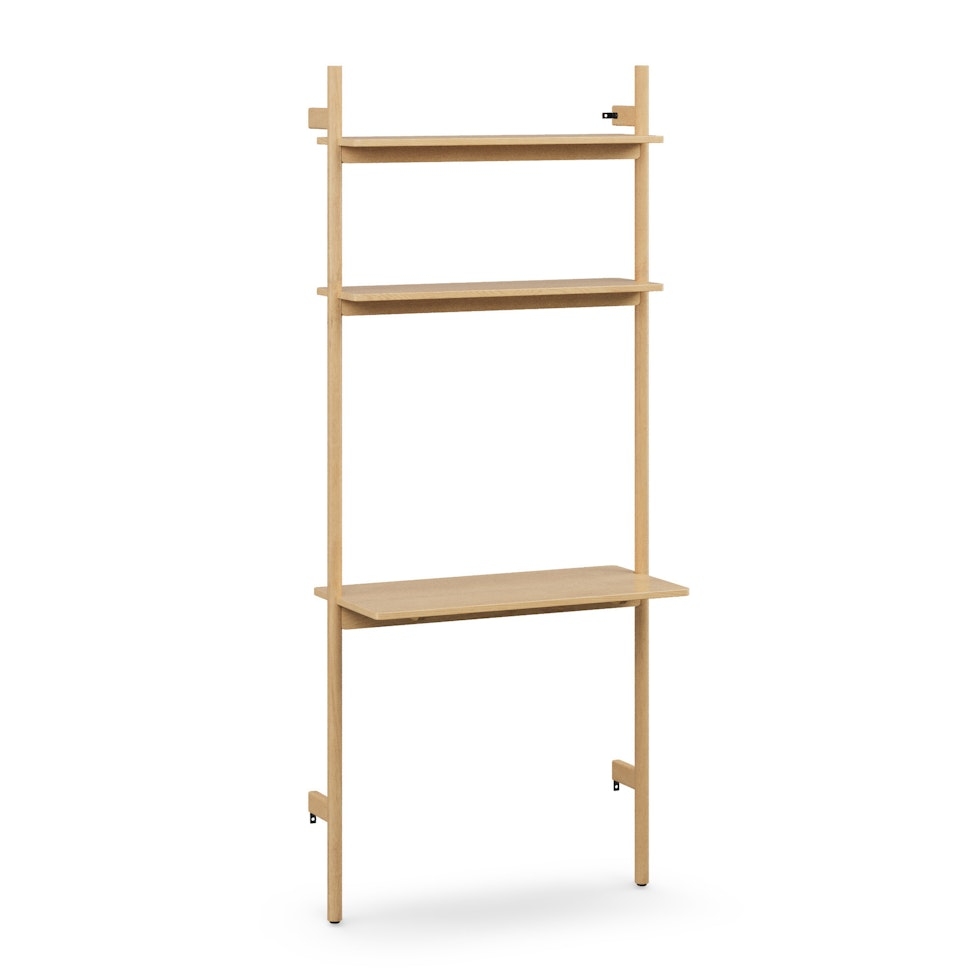 Heidi 33.5" Modular Wall Desk - White Oak - Image 0