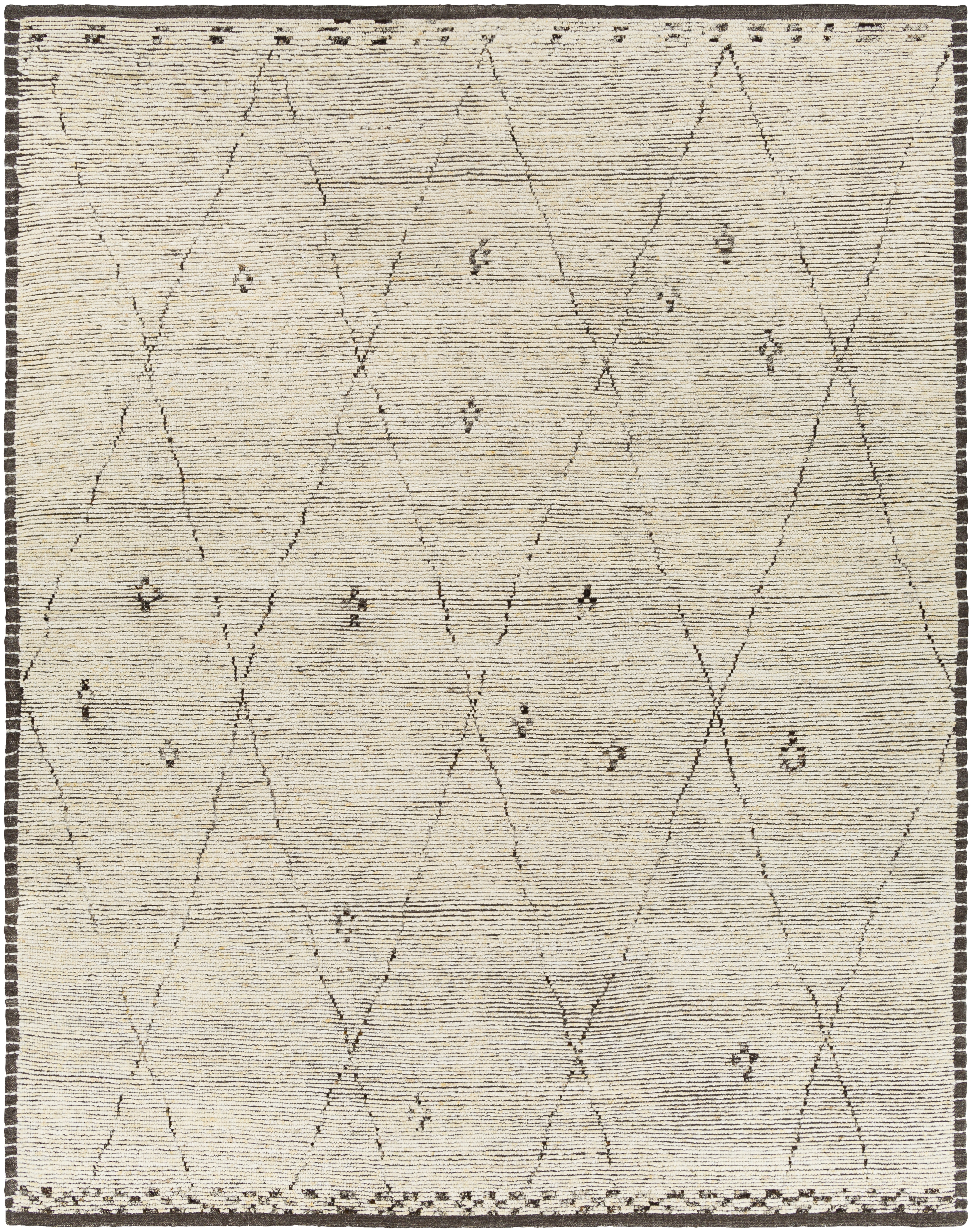 Khyber Beige Indoor 2'6" x 8' Handmade Rug - Image 0