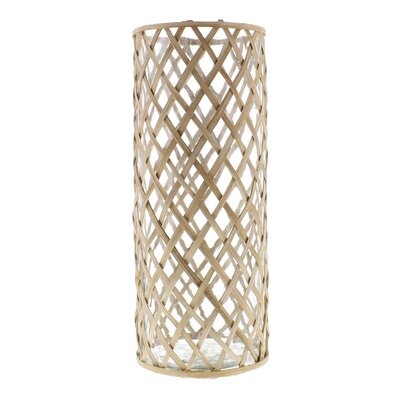 Shortridge Brown/Clear Wood Table Vase - Image 0