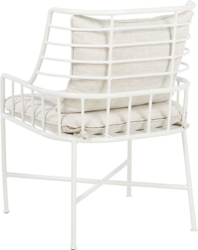 Breton White Metal Dining Chair - Image 4